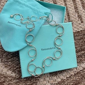 Tiffany & Co. Vintage 2000 16” Spiral and Bead Choker Necklace